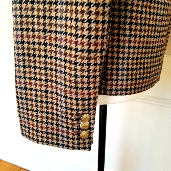 🆕️ J CREW Houndstooth Schoolboy Blazer Brown - Picture 4 of 8